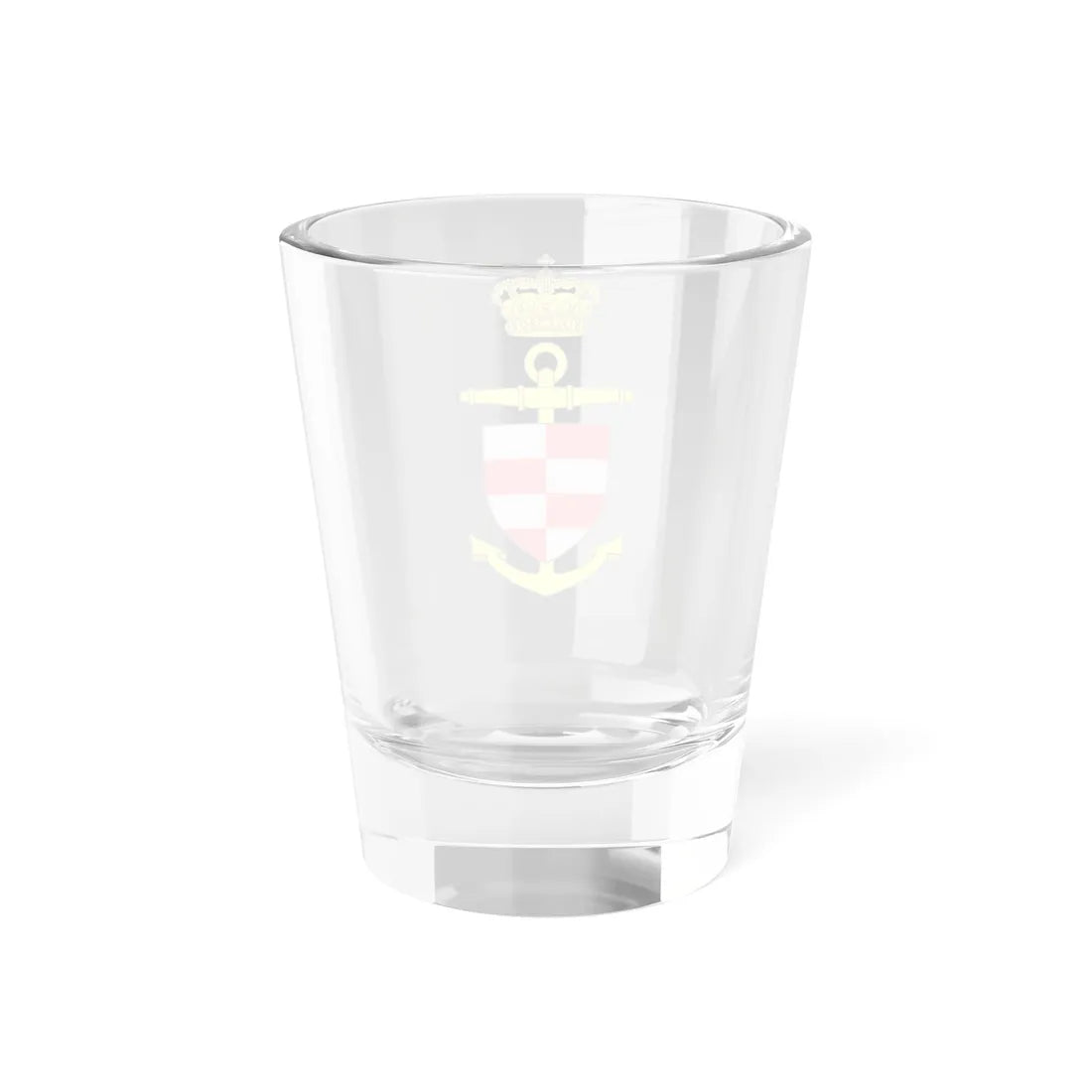 Ships badge for Bille P540 (Denmark) (Coat of Arms) Shot Glass 1.5oz - Go Mug Yourself
