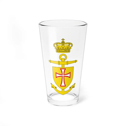 Ships badge for Dannebrog A540 (Denmark) (Coat of Arms) Pint Glass 16oz 16oz - Go Mug Yourself