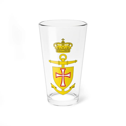 Ships badge for Dannebrog A540 (Denmark) (Coat of Arms) Pint Glass 16oz 16oz - Go Mug Yourself