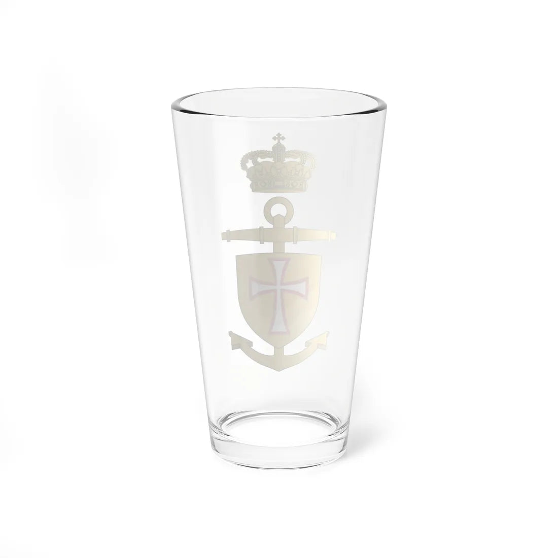 Ships badge for Dannebrog A540 (Denmark) (Coat of Arms) Pint Glass 16oz - Go Mug Yourself