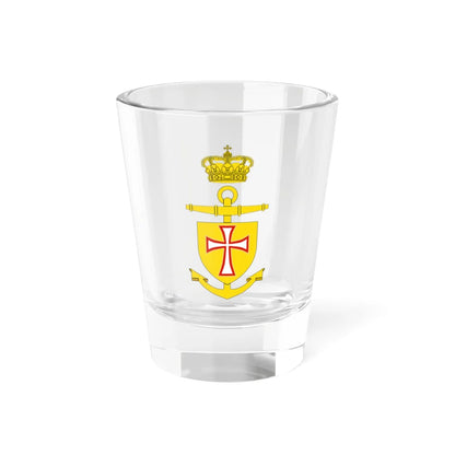 Ships badge for Dannebrog A540 (Denmark) (Coat of Arms) Shot Glass 1.5oz 1.5oz - Go Mug Yourself