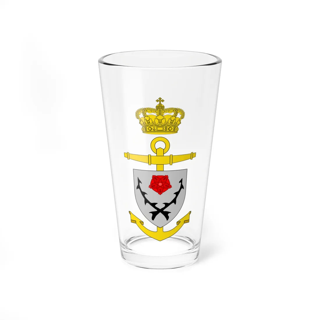 Ships badge for Flora F346 (Denmark) (Coat of Arms) Pint Glass 16oz 16oz - Go Mug Yourself