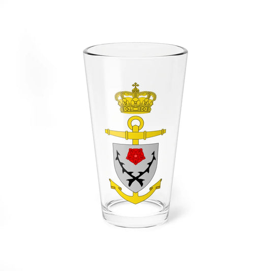 Ships badge for Flora F346 (Denmark) (Coat of Arms) Pint Glass 16oz 16oz - Go Mug Yourself