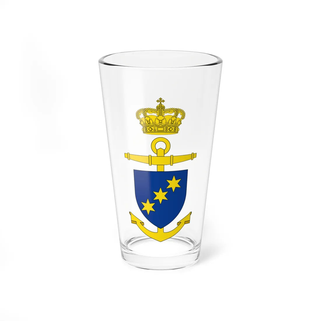Ships badge for Freja P521 (Denmark) (Coat of Arms) Pint Glass 16oz 16oz - Go Mug Yourself