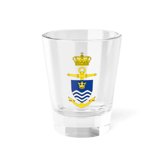 Ships badge for Ægir A560 (Denmark) (Coat of Arms) Shot Glass 1.5oz 1.5oz - Go Mug Yourself