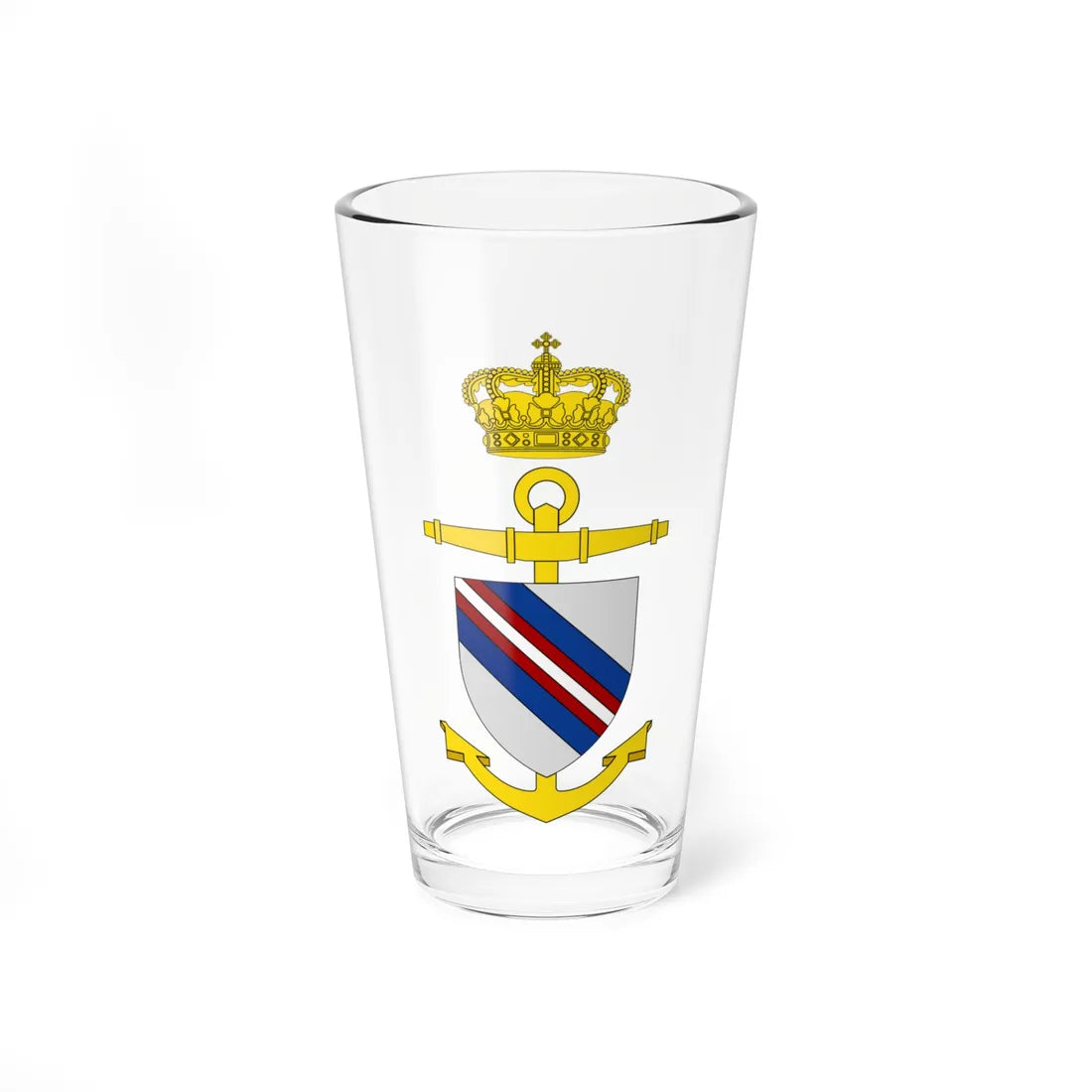 Ships badge for Holger Danske F338 (Denmark) (Coat of Arms) Pint Glass 16oz 16oz - Go Mug Yourself