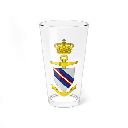 Ships badge for Holger Danske F338 (Denmark) (Coat of Arms) Pint Glass 16oz 16oz - Go Mug Yourself