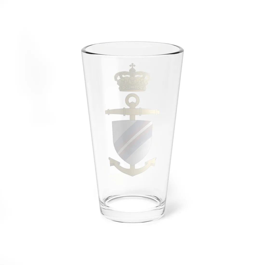 Ships badge for Holger Danske F338 (Denmark) (Coat of Arms) Pint Glass 16oz - Go Mug Yourself