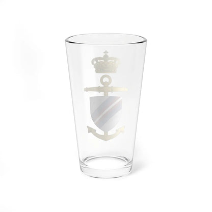 Ships badge for Holger Danske F338 (Denmark) (Coat of Arms) Pint Glass 16oz - Go Mug Yourself