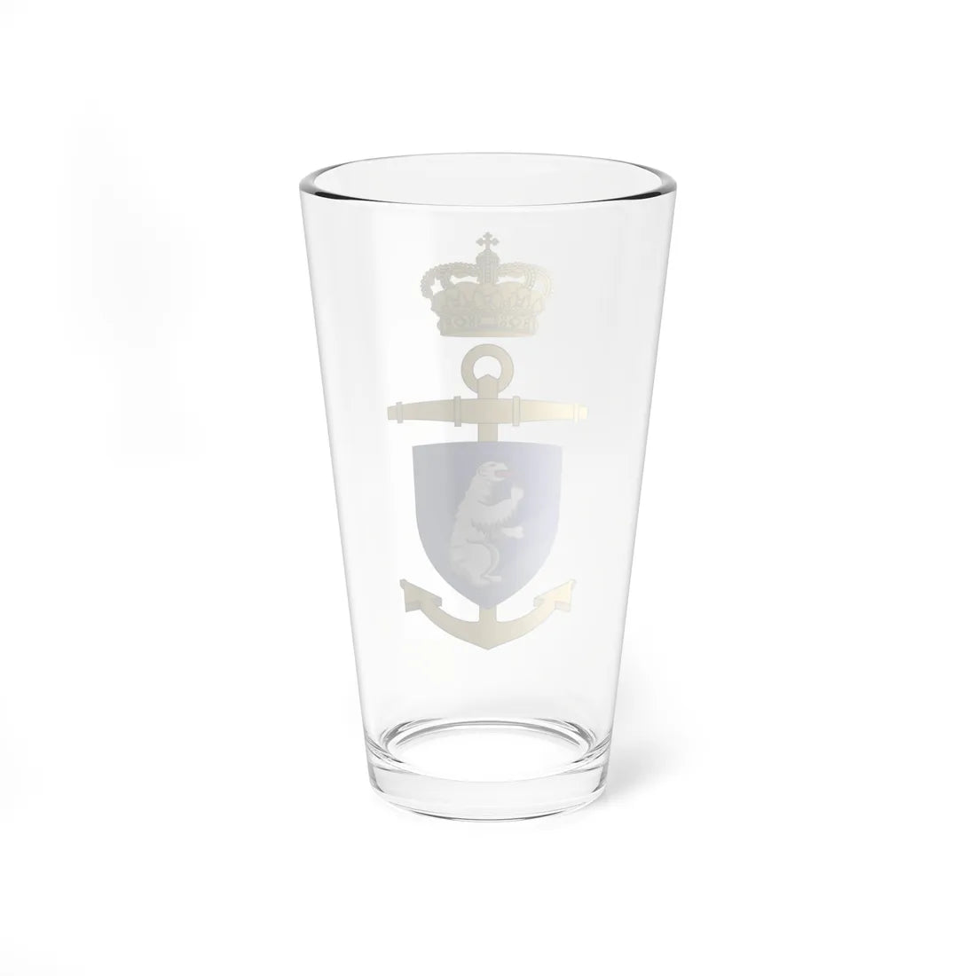 Ships badge for Hvidbjørnen F360 (Denmark) (Coat of Arms) Pint Glass 16oz - Go Mug Yourself