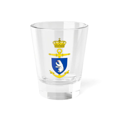 Ships badge for Hvidbjørnen F360 (Denmark) (Coat of Arms) Shot Glass 1.5oz 1.5oz - Go Mug Yourself