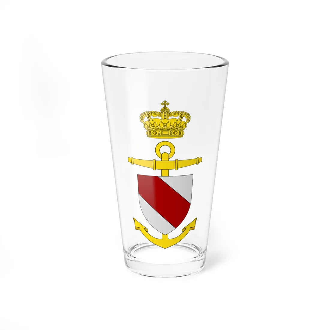 Ships badge for Iver Huitfeldt F361 (Denmark) (Coat of Arms) Pint Glass 16oz 16oz - Go Mug Yourself