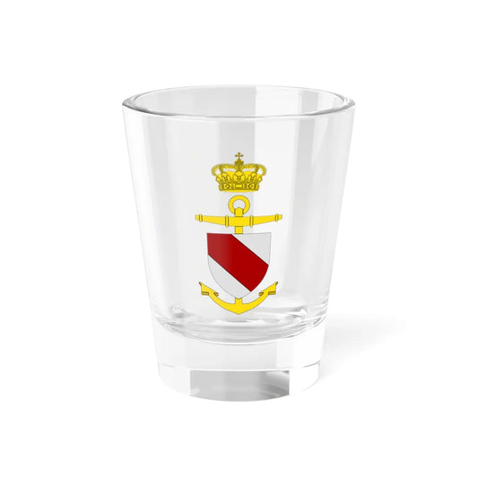Ships badge for Iver Huitfeldt F361 (Denmark) (Coat of Arms) Shot Glass 1.5oz 1.5oz - Go Mug Yourself