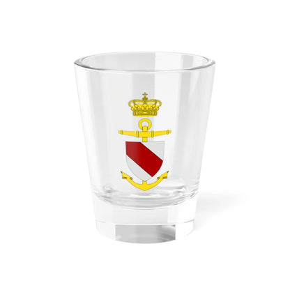 Ships badge for Iver Huitfeldt F361 (Denmark) (Coat of Arms) Shot Glass 1.5oz - Go Mug Yourself