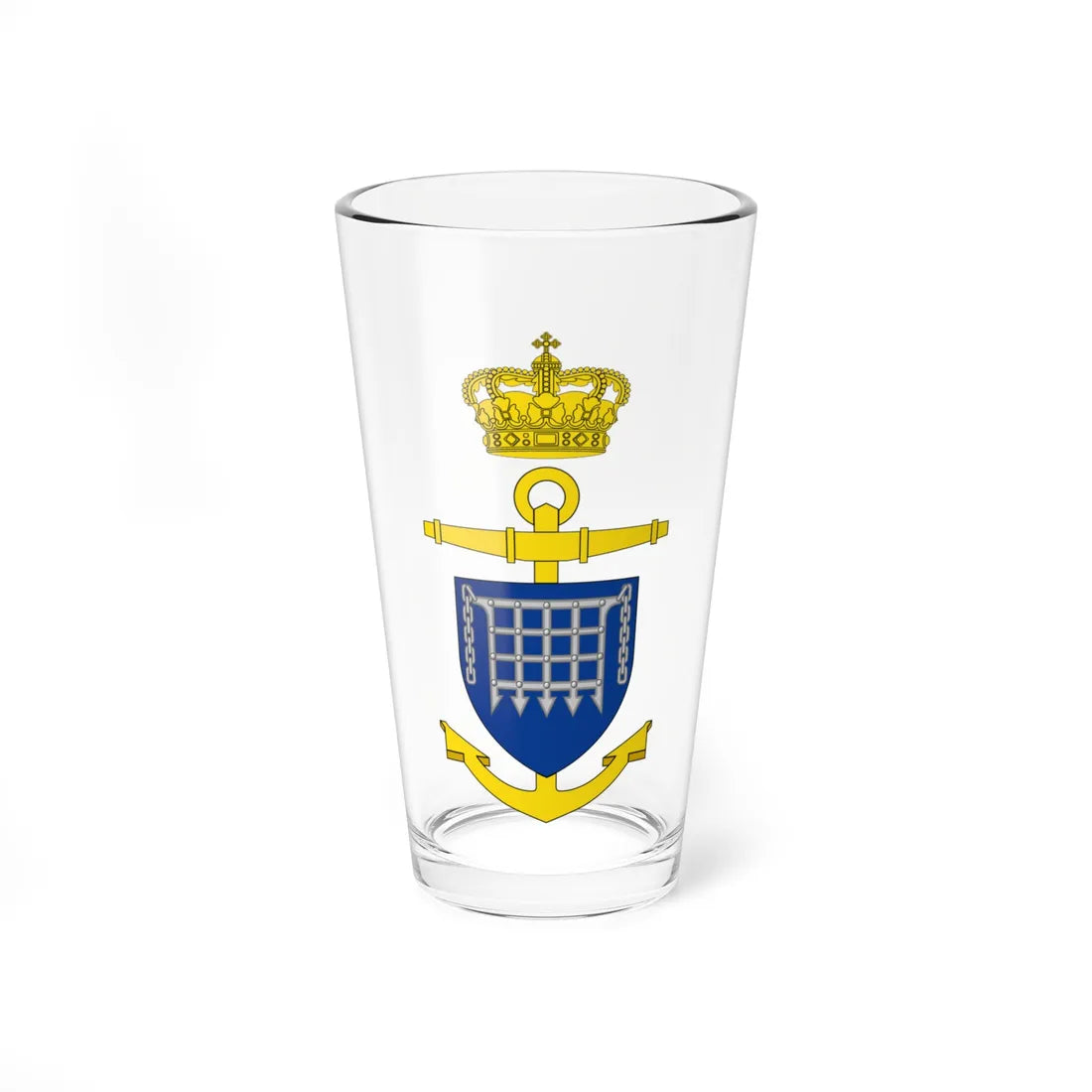 Ships badge for Laaland N40 (Denmark) (Coat of Arms) Pint Glass 16oz 16oz - Go Mug Yourself