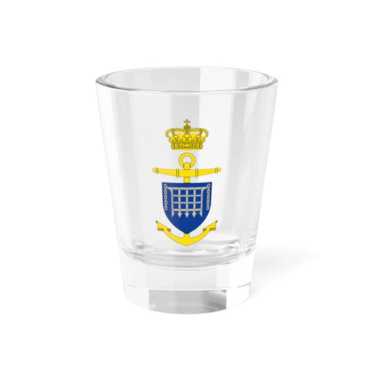 Ships badge for Laaland N40 (Denmark) (Coat of Arms) Shot Glass 1.5oz 1.5oz - Go Mug Yourself