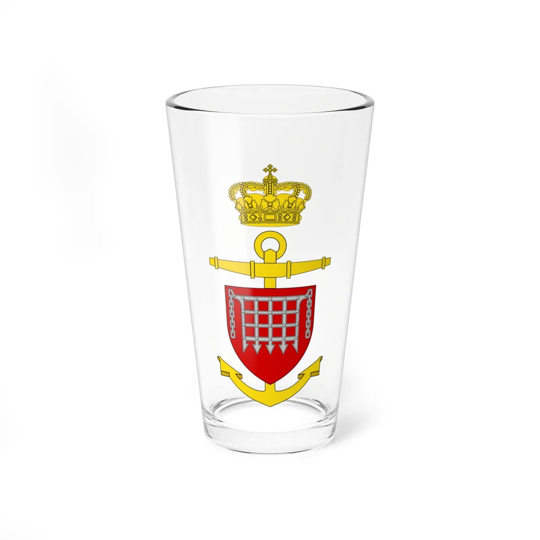 Ships badge for Langeland N42 (Denmark) (Coat of Arms) Pint Glass 16oz 16oz - Go Mug Yourself