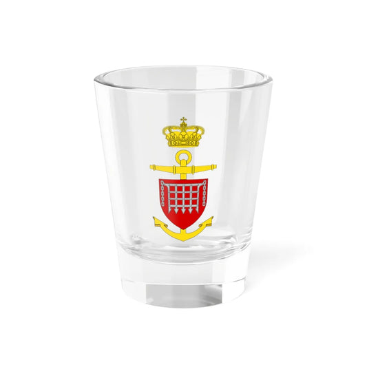 Ships badge for Langeland N42 (Denmark) (Coat of Arms) Shot Glass 1.5oz 1.5oz - Go Mug Yourself