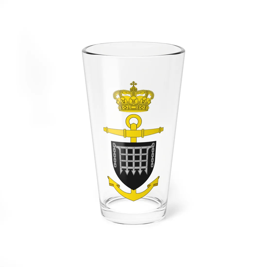 Ships badge for Lougen N41 (Denmark) (Coat of Arms) Pint Glass 16oz 16oz - Go Mug Yourself