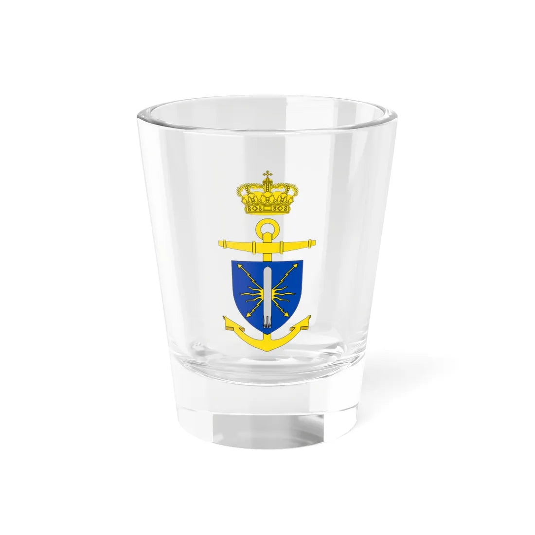 Ships badge for motor torpedo boats (Denmark) (Coat of Arms) Shot Glass 1.5oz 1.5oz - Go Mug Yourself