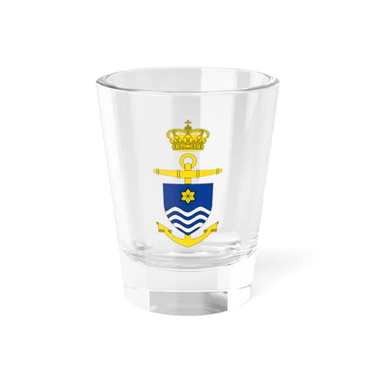 Ships badge for Niels Juel F354 (Denmark) (Coat of Arms) Shot Glass 1.5oz 1.5oz - Go Mug Yourself