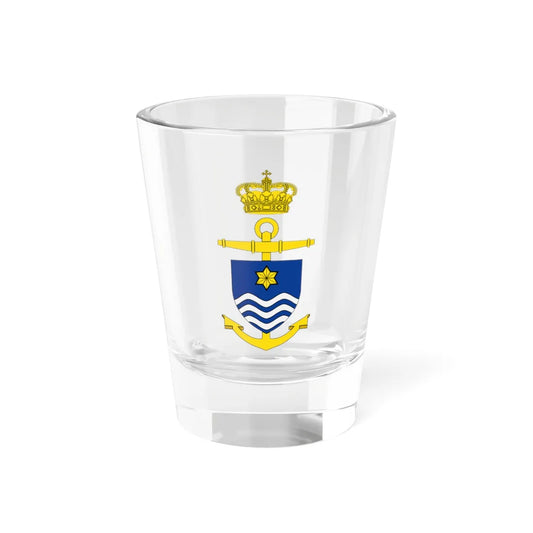 Ships badge for Niels Juel F354 (Denmark) (Coat of Arms) Shot Glass 1.5oz 1.5oz - Go Mug Yourself