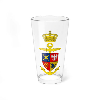 Ships badge for Peter Tordenskiold F356 (Denmark) (Coat of Arms) Pint Glass 16oz 16oz - Go Mug Yourself