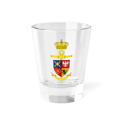Ships badge for Peter Tordenskiold F356 (Denmark) (Coat of Arms) Shot Glass 1.5oz 1.5oz - Go Mug Yourself