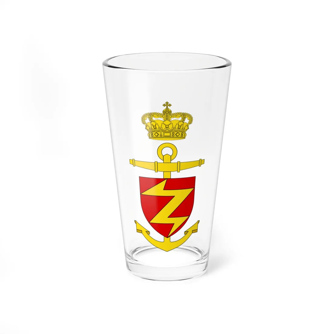 Ships badge for Peter Willemoes F362 (Denmark) (Coat of Arms) Pint Glass 16oz 16oz - Go Mug Yourself