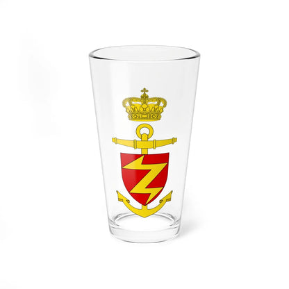 Ships badge for Peter Willemoes F362 (Denmark) (Coat of Arms) Pint Glass 16oz 16oz - Go Mug Yourself