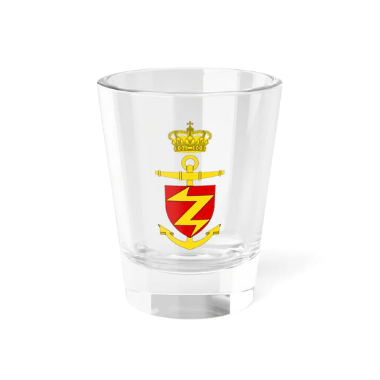 Ships badge for Peter Willemoes F362 (Denmark) (Coat of Arms) Shot Glass 1.5oz 1.5oz - Go Mug Yourself