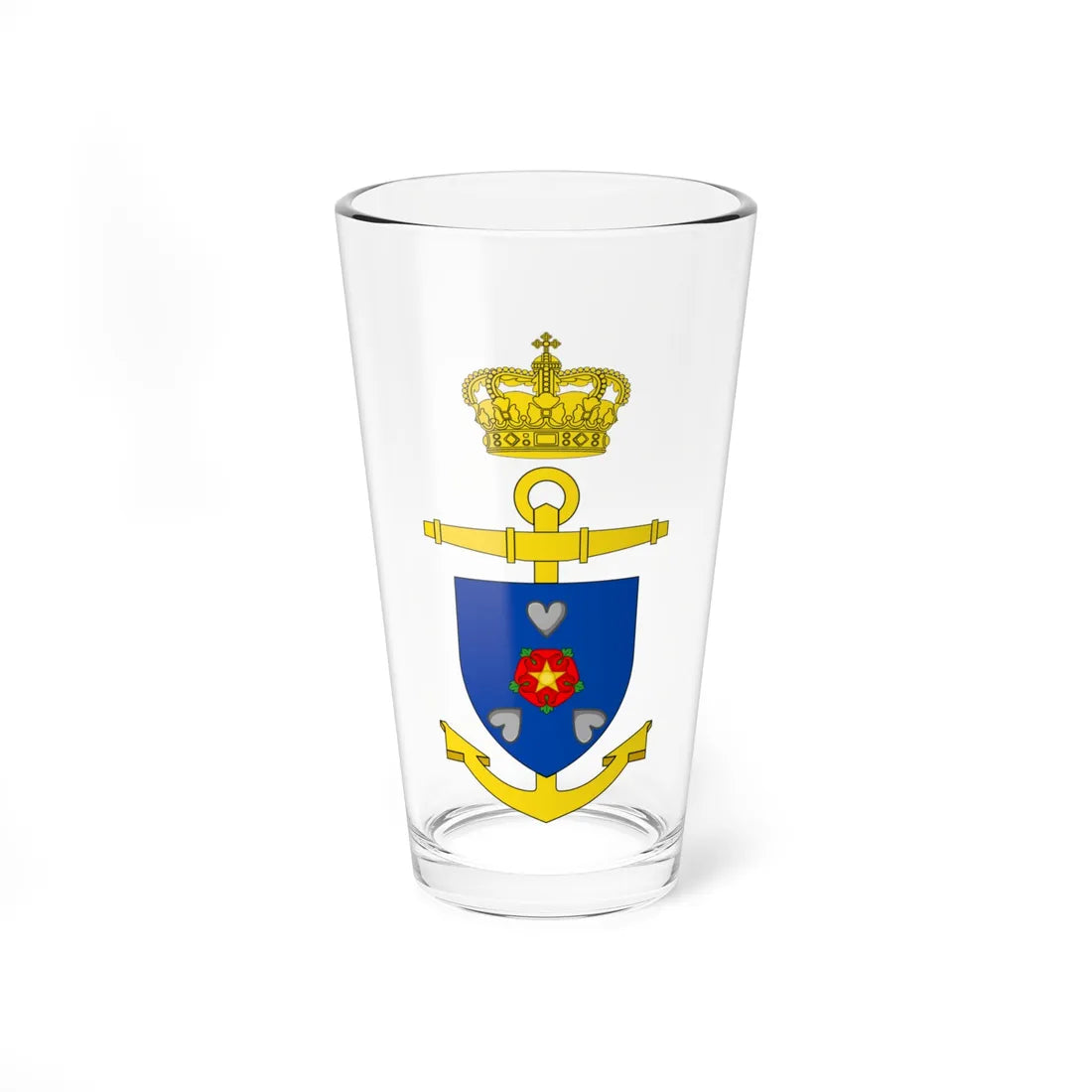 Ships badge for Sehested P547 (Denmark) (Coat of Arms) Pint Glass 16oz 16oz - Go Mug Yourself