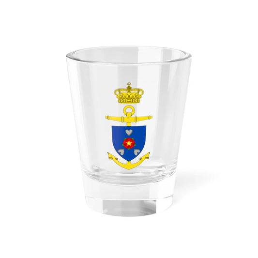 Ships badge for Sehested P547 (Denmark) (Coat of Arms) Shot Glass 1.5oz 1.5oz - Go Mug Yourself