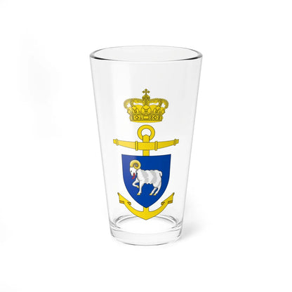 Ships badge for Vædderen F359 (Denmark) (Coat of Arms) Pint Glass 16oz 16oz - Go Mug Yourself