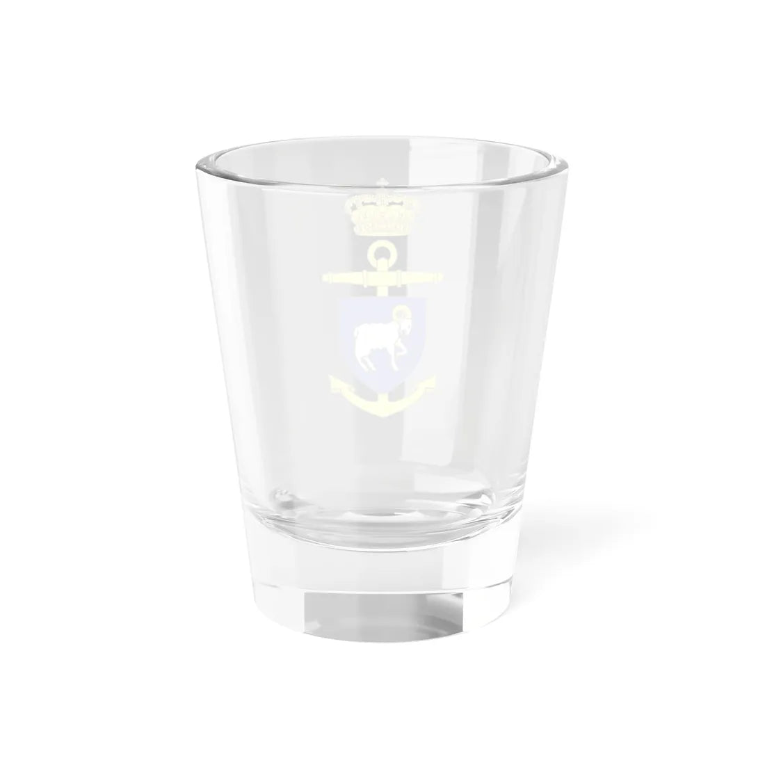 Ships badge for Vædderen F359 (Denmark) (Coat of Arms) Shot Glass 1.5oz - Go Mug Yourself