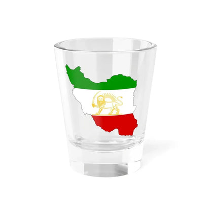 Shir-o-Khorshid Flag of Iran in map (Iran) Shot Glass 1.5oz 1.5oz - Go Mug Yourself