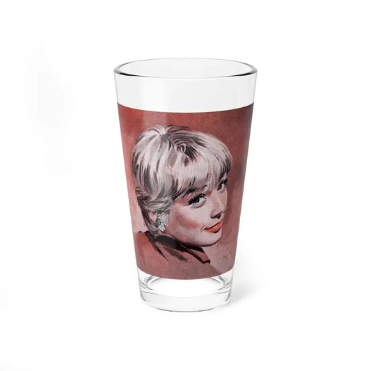 Shirley MacLaine - Sassy and Off-Beat, Cosmopolitan, September 1959 (Magazine Illustration) Pint Glass 16oz 16oz - Go Mug Yourself
