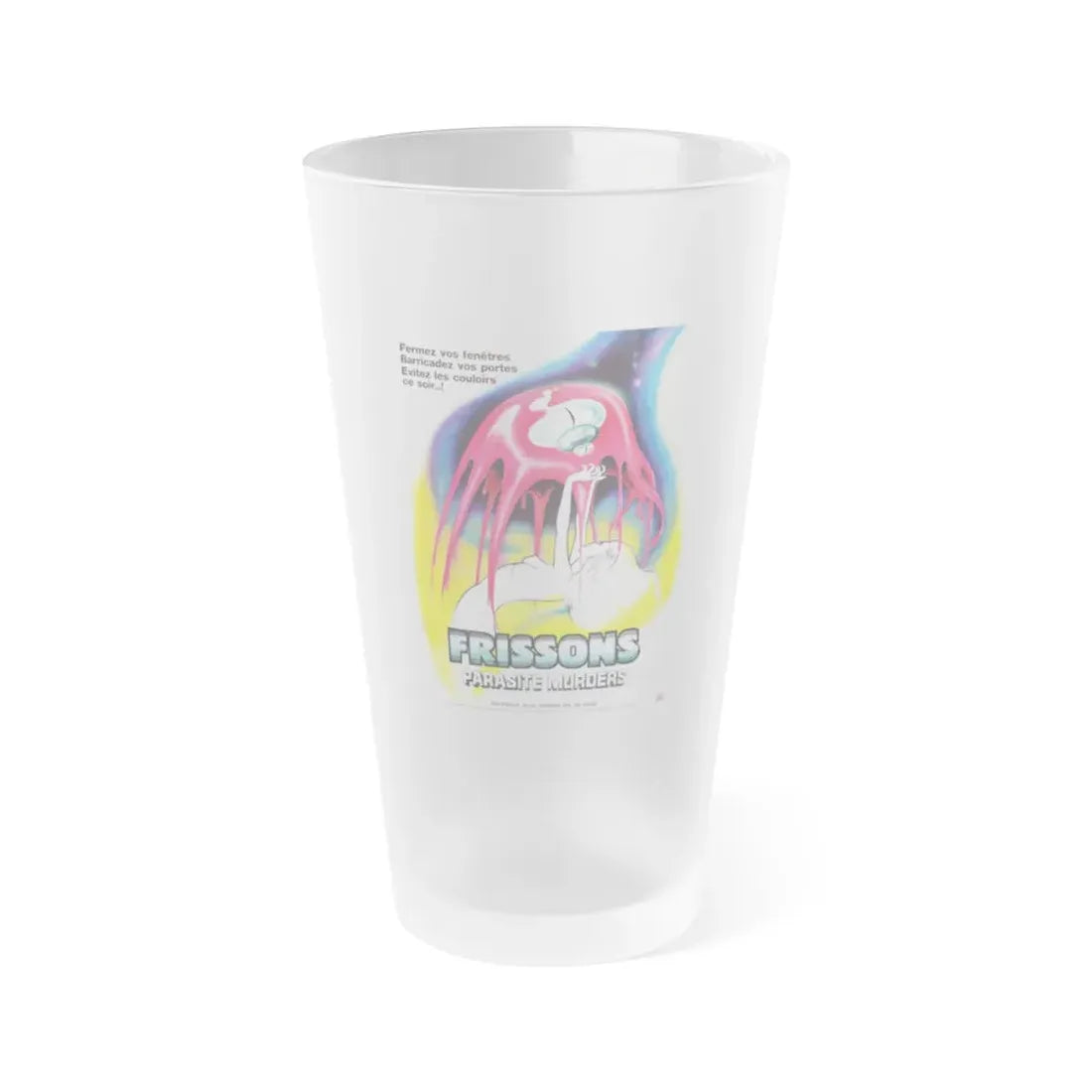 SHIVERS (FRENCH) 2 1975 Movie Poster - Frosted Pint Glass 16oz Default Title - Go Mug Yourself
