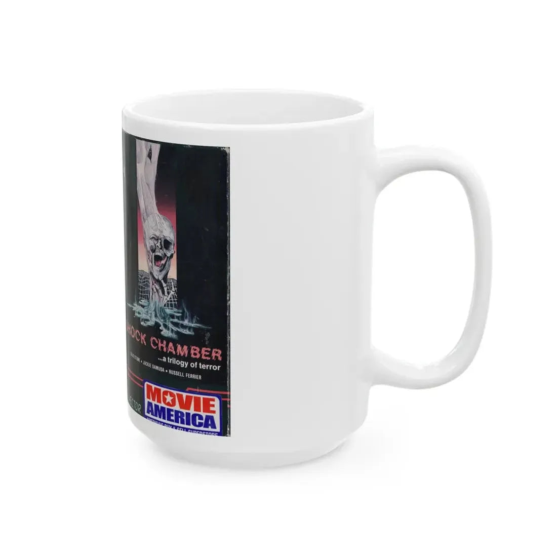 SHOCK CHAMBER (VHS COVER) - White Coffee Mug - Go Mug Yourself