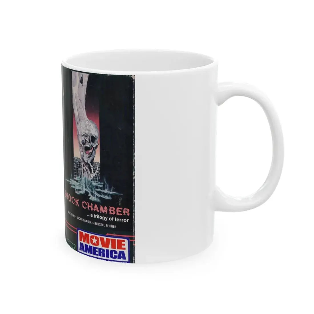 SHOCK CHAMBER (VHS COVER) - White Coffee Mug - Go Mug Yourself