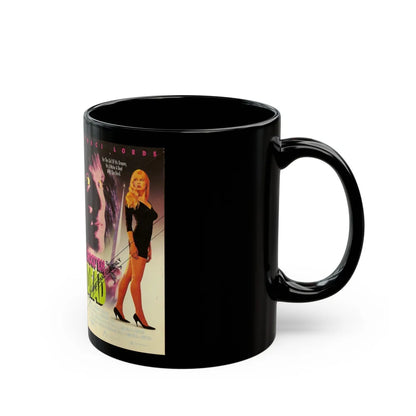 SHOCK EM DEAD TRACI LORDS (VHS COVER) - Black Coffee Mug-Go Mug Yourself