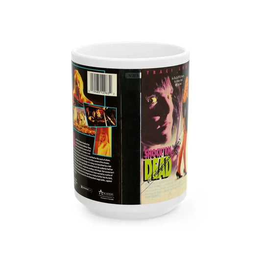 SHOCK EM DEAD TRACI LORDS (VHS COVER) - White Coffee Mug 15oz - Go Mug Yourself