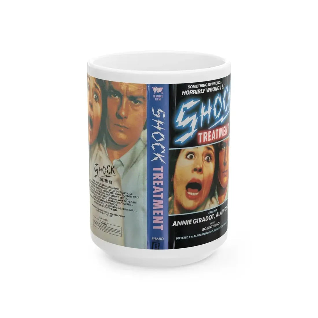 SHOCK TREATMENT (VHS COVER) - White Coffee Mug 15oz - Go Mug Yourself