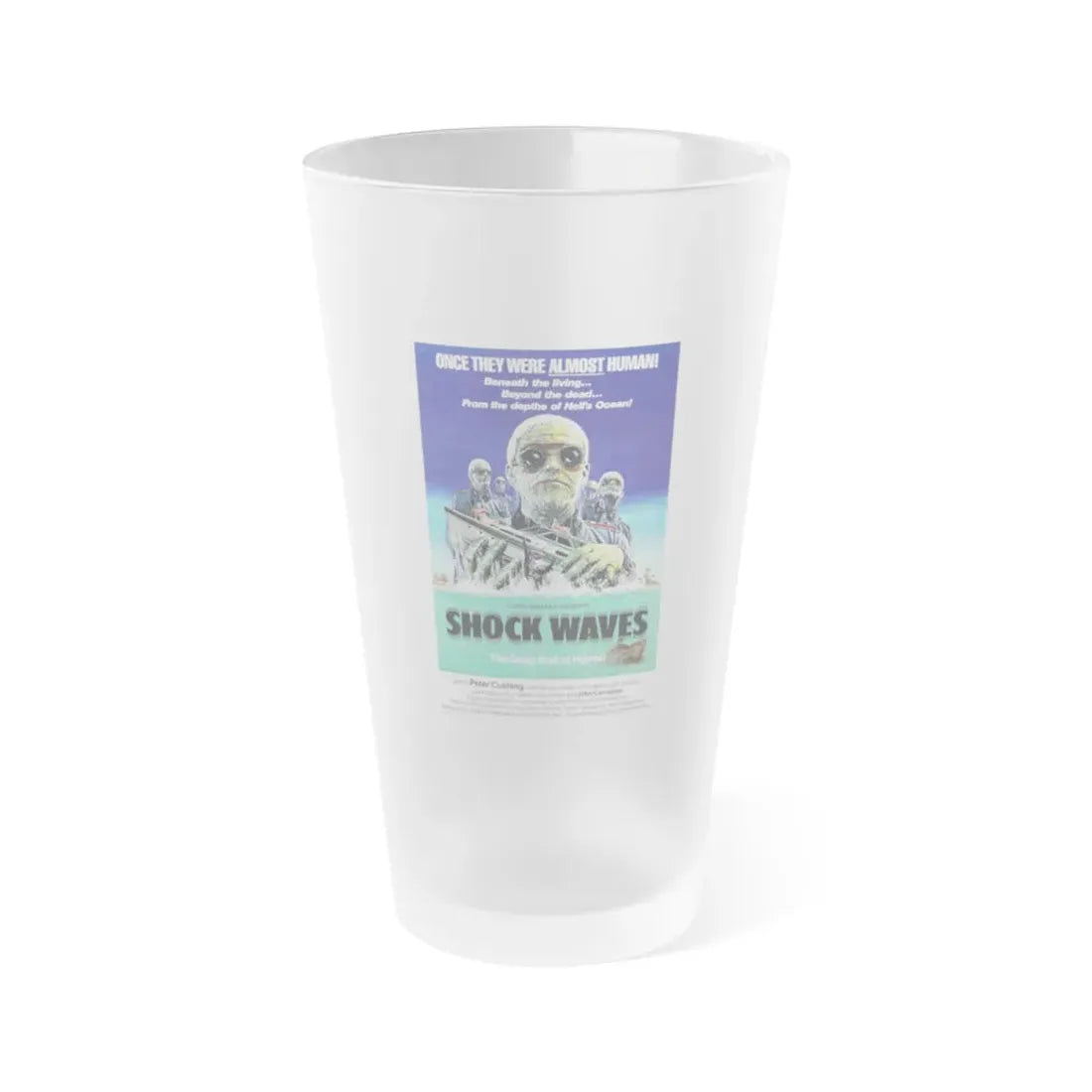 SHOCK WAVES (DEATH CORPS) 1977 Movie Poster - Frosted Pint Glass 16oz Default Title - Go Mug Yourself