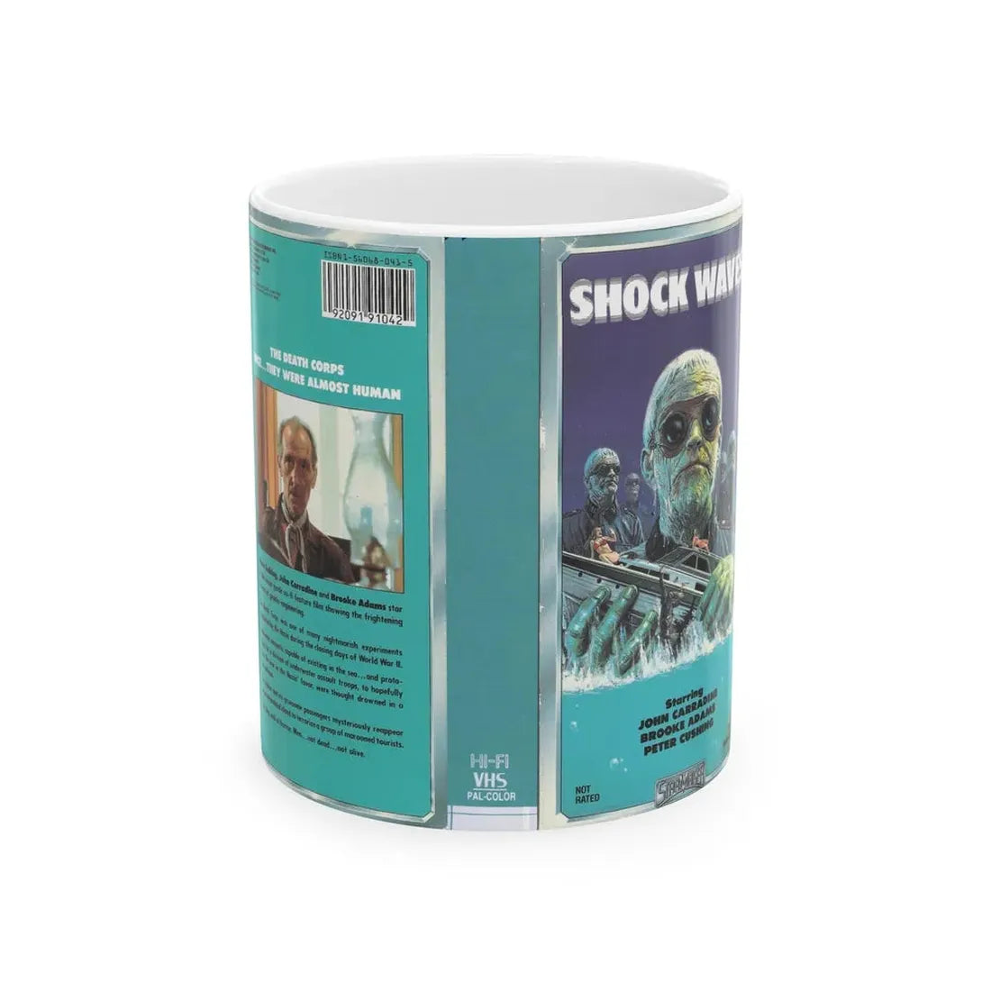 SHOCK WAVES (VHS COVER) - White Coffee Mug 11oz - Go Mug Yourself