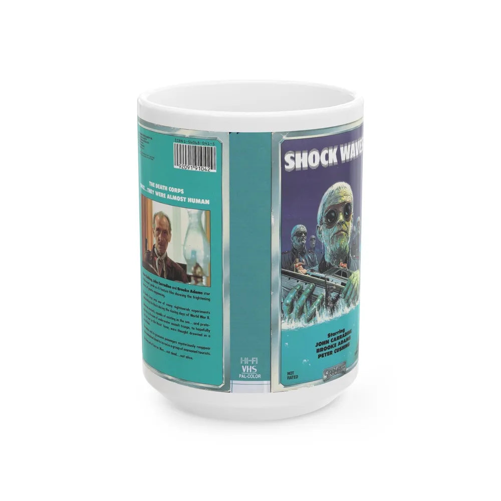 SHOCK WAVES (VHS COVER) - White Coffee Mug-15oz-Go Mug Yourself