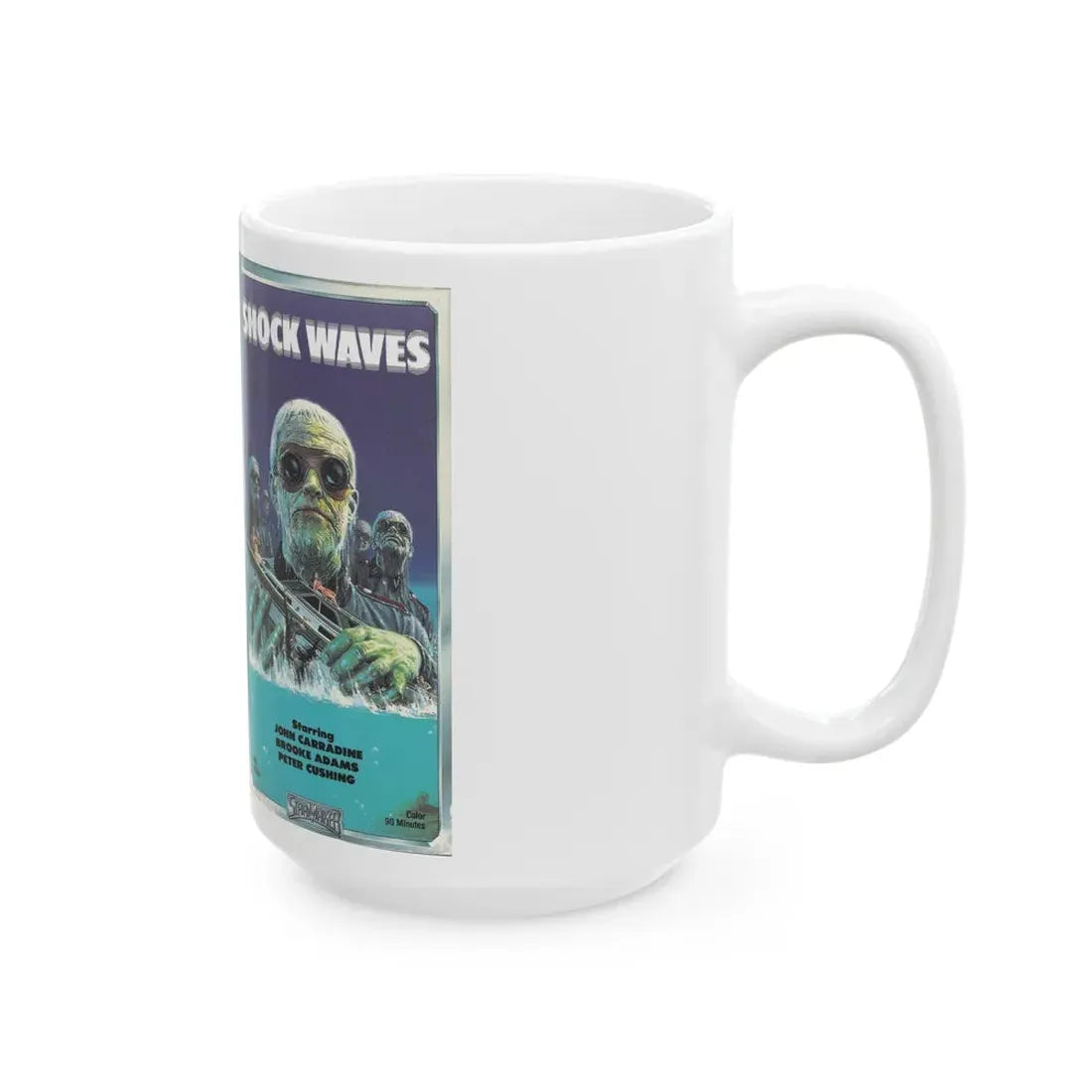 SHOCK WAVES (VHS COVER) - White Coffee Mug - Go Mug Yourself