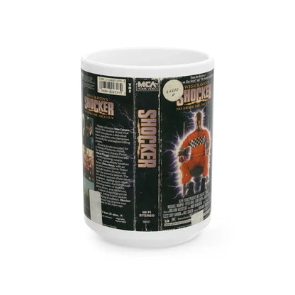 SHOCKER (VHS COVER) - White Coffee Mug 15oz - Go Mug Yourself