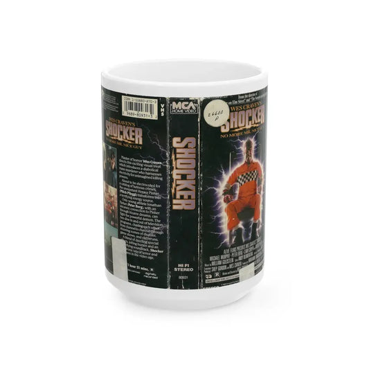SHOCKER (VHS COVER) - White Coffee Mug 15oz - Go Mug Yourself