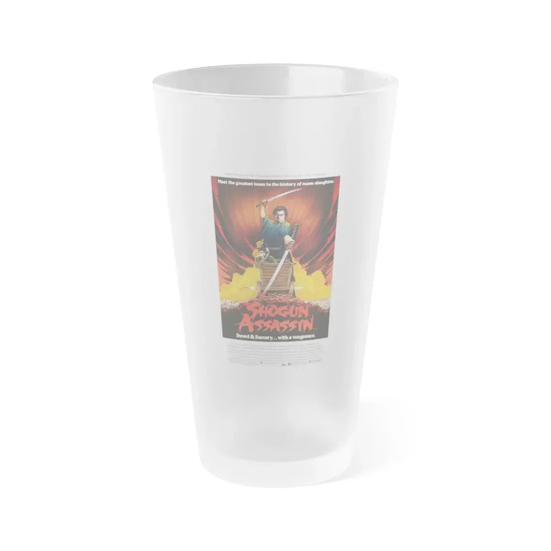 SHOGUN ASSASSIN 1980 Movie Poster - Frosted Pint Glass 16oz Default Title - Go Mug Yourself